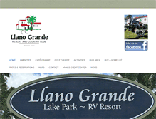 Tablet Screenshot of llanogranderesort.com